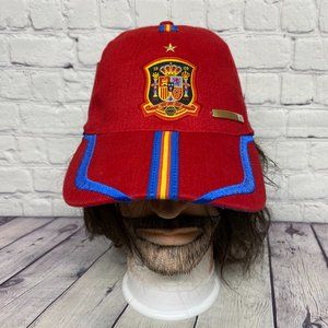 Soccer Hat Cap Strap Back Red Spain ESPANA Campeones Del Mundo Futbol Official